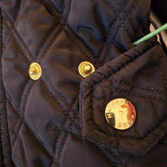 MICHAEL Michael Kors Women's Zip Front Collared Diamond Quilted Coat Large - Picture 11 of 15